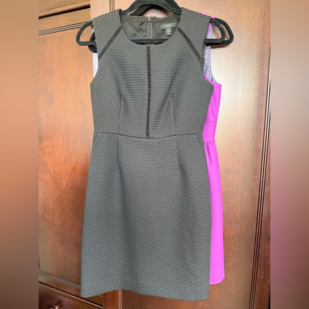 J. Crew Black Sheath Dress, Gorgeous Details 4P